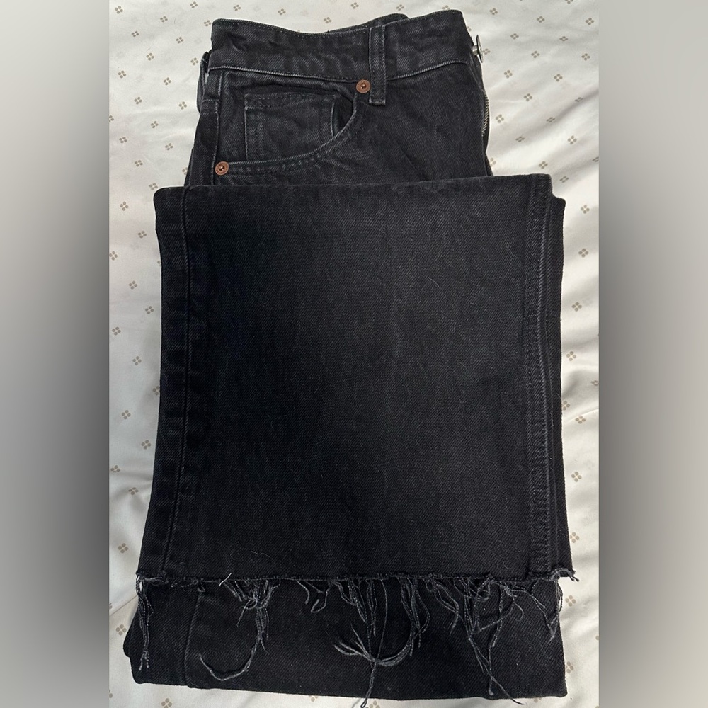 Black Zara wide leg jeans